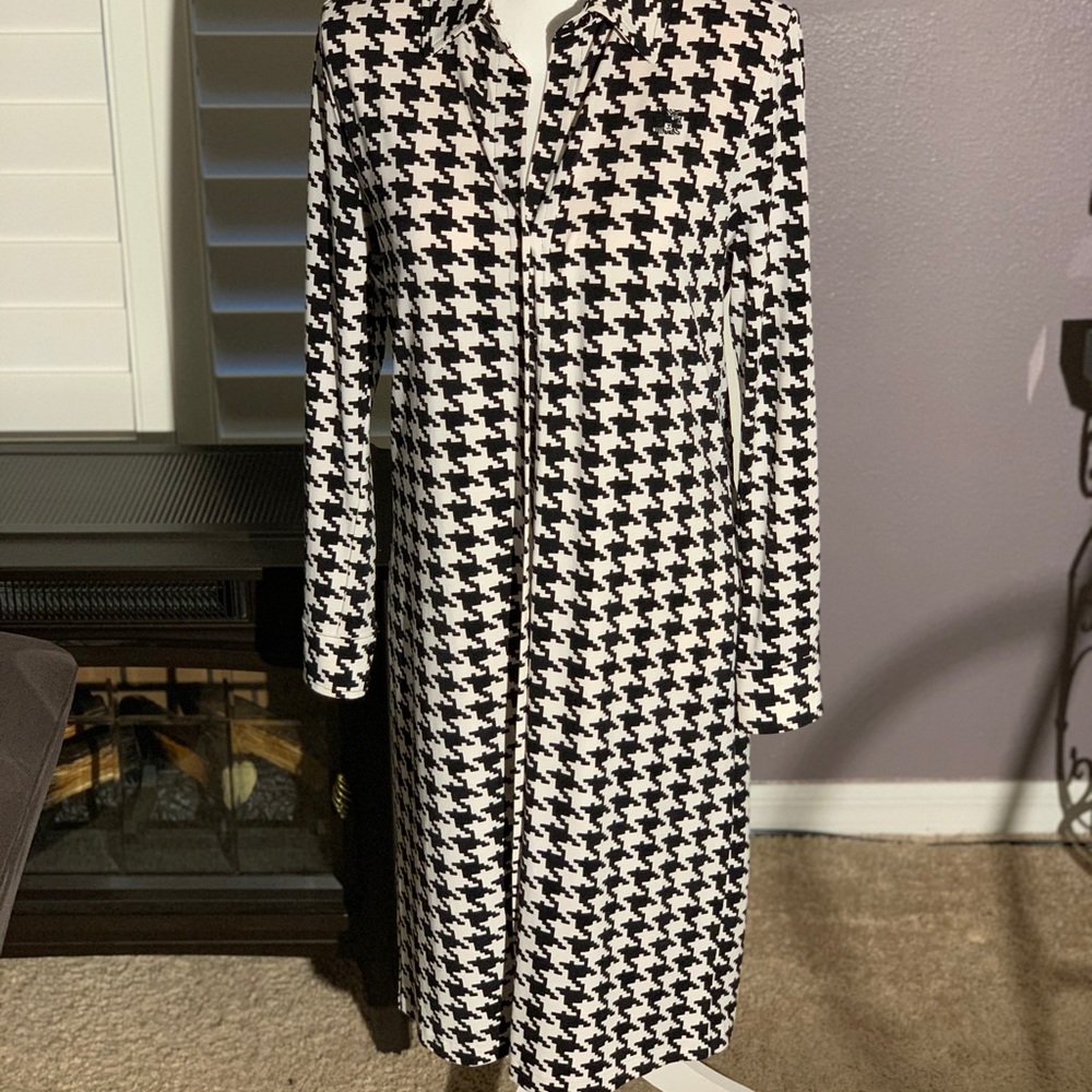 ANNE KLEIN HOUNDSTOOTH DRESS
